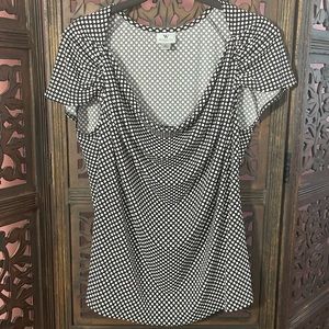 Stretchy Polka Dot Blouse